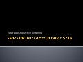 Renovate your communication skills