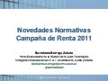 Renta 2011 - Novedades normativas