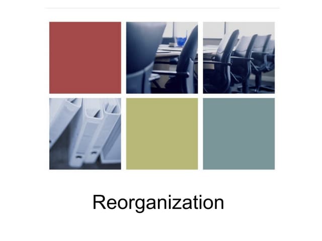 Training Deparment: Reorganization ...