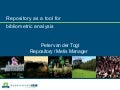 Repository As A Tool For Bibliometric Analysis