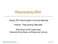 Repurposing EAD (Encoded Archival Description)