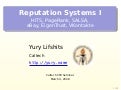 Reputation Systems I