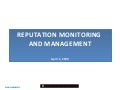 Reputation Monitoring And Management