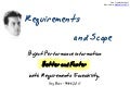 Requirements & scope