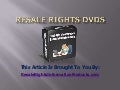 Resale rights dvds