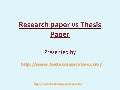 Research paper vs thesis paper