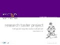 My research taster project