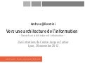 Vers une architecture de l&rsquo;information