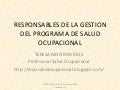 Responsables de la gestion del programa de salud