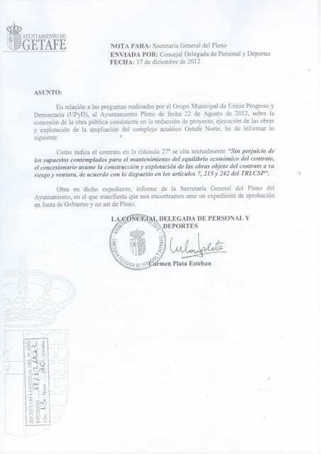 Respuesta a la pregunta sobre las piscinas de Getafe Norte
