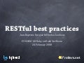 RESTful best practices