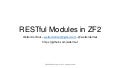 RESTful modules in zf2