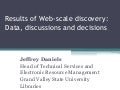 Results of Web-scale discovery: Data, discussions and decisions