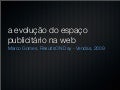 A Evolução do Espaço Publicitário na Web