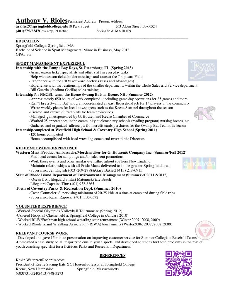 resume camp counselor