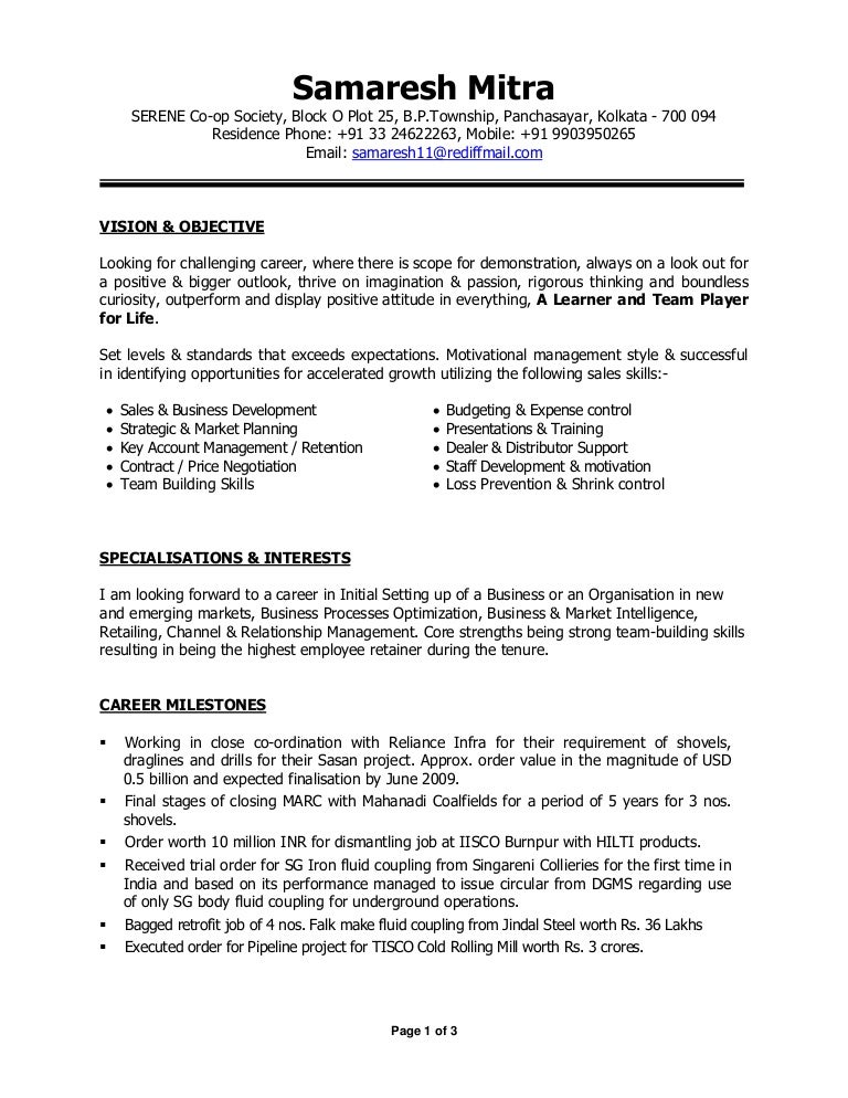 resume sales skills