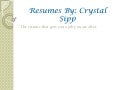 Resumes