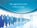 Managing Résumés in Resumeter