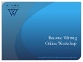 Resume Online Workshop