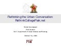 Rethinking the Urban Conversation in a College Town
