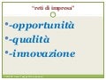 Reti di impresa: Presentazione reti d&rsquo;impresa