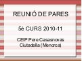 Reunió de pares i mares. 5è