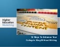 10 ways to enhance your college's blog without writing