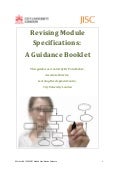Revising Module Specifications: A Guidance Booklet