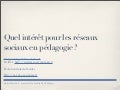 Quel intérêt pour les réseaux sociaux en pédagogie ? Usage de Twitter à l&rsquo;École Centrale de Nantes