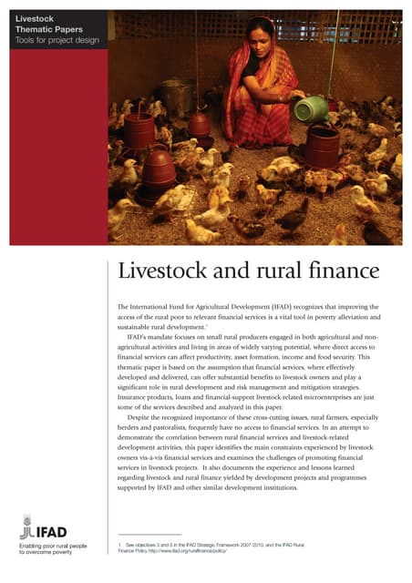Livestock and Rural Finance