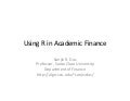Using R for Analyzing Loans, Portfolios and Risk:  From Academic Theory to Financial Practice 