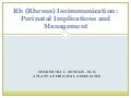 Rh Rhesus Isoimmunization 