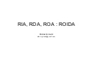 RIA - RDA - ROA