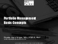 Portfolio Management – Basic Concepts