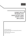 Earned Value Probabilistic Forecasting Using Monte Carlo Simulation