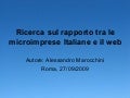 Ricerca sul rapporto tra le microimprese Italiane e il web