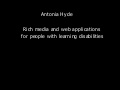 Rich media and web apps for people with learning disabilities