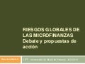 Riesgos globales en microfinanzas. María Jesús Mariño G.