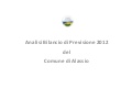 Lista Civica  Progetto Alassio  - Rilettura bilancio di previsione 2012