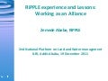 RiPPLE experience and lessons: Working as an alliance