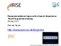Rise presentation for programme meeting 2011 07-05