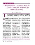 Tame Problems & Wicked Messes: Choosing Between Management and Leadership Solutions