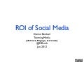The ROI of Social Media