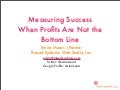 Measuing ROI When Profit Is Not The Motive