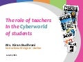 Role of the teacher in cyberworld of students