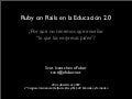 RoR y eLearning 2.0