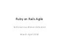 Ruby on Rails Agile - Technical excellence delivered