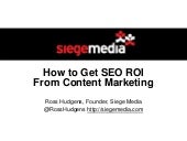 How to Get SEO ROI From Content Mar...