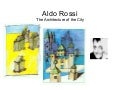 Aldo Rossi and The Architecture of the City