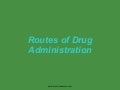 Routes of drug administration